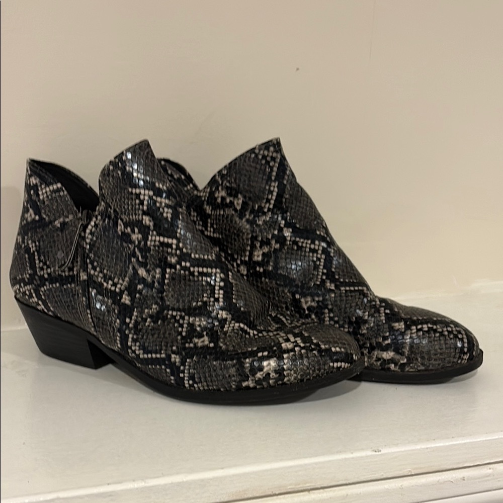 Snakeskin Ankle Boots